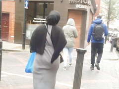 Uk candid bengali hijabi slut jiggling her ass left to right