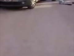 Tunisian naked girl trying to take the bus