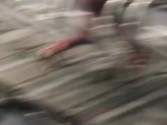 Sexy Arab nice ass in tight yoga pants running